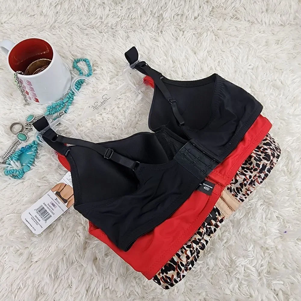 Rene Rofe 40D Multicoler Animal print lighly padded 3 pack Lined Sexy Bra